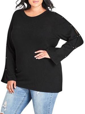 City Chic Plus Bar Bell Sweater