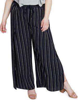 Rachel Rachel Roy Plus Stripe Vented Wide-leg Pants