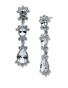 Givenchy Double Drop Crystal Earrings