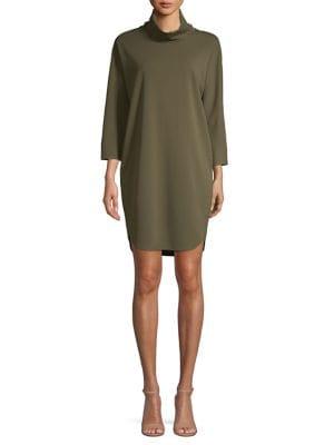Halston Cowlneck Shift Dress