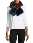 Laundry By Shelli Segal Three Color Faux Fur Scarf