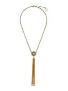 Vince Camuto Goldtone, 6mm Freshwater Pearl And Glass Stone Tassel Pendant Necklace