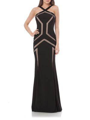 Js Collections Colorblock-trimmed Gown