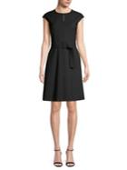 Marella Cap-sleeve Belted Mini Dress