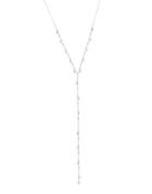 Crislu Gems In Motion Pave Sterling Silver Adjustable Y-necklace