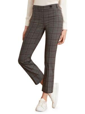 Brooks Brothers Red Fleece Printed Wool-blend Cropped Trousers