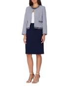 Tahari Arthur S. Levine Traditional-fit Textured Skirt Suit