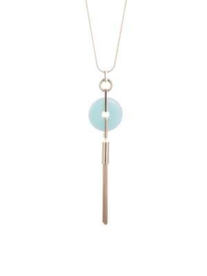 Trina By Trina Turk Meet Me In Malibu Goldtone Disc Tassel Pendant Necklace