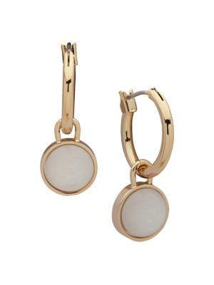 Ralph Lauren Goldtone Hoop Drop Earrings