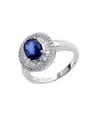 Effy Velvet Bleu 14kt. White Gold Ceylon Sapphire And Diamond Ring