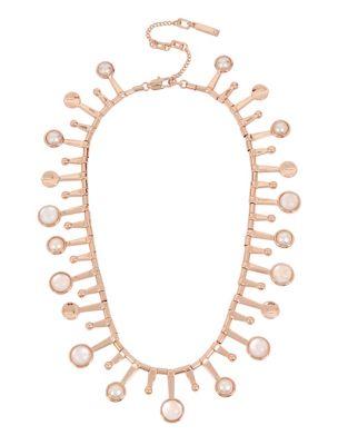 Kenneth Cole New York Knots And Pearls Blush Moonstone And Faux Pearl Collar Necklace