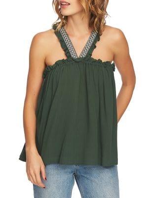 1.state Embroidered Halterneck Blouse