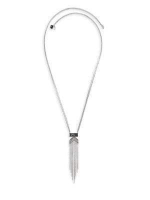 Karl Lagerfeld K Fringe Swarovski Crystal & Crystal Pendant Necklace