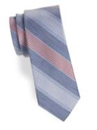 Cole Haan Striped Linen And Silk Tie