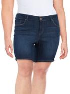 Jessica Simpson Plus Denim Five-pocket Shorts