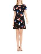 Vince Camuto Travelling Blooms Flared Dress