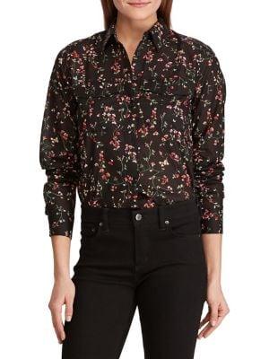 Lauren Ralph Lauren Petite Petite Cotton Voile Shirt