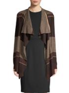 Cable & Gauge Open-front Jacquard Coverup