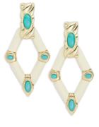 House Of Harlow Stone Accented Geometric Drop Earrings