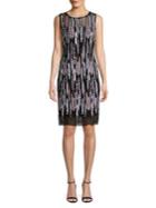 Laundry By Shelli Segal Sequin Mesh Sheath Dress