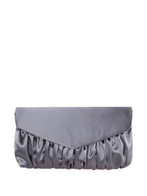 Nina Salome Pleated Satin Clutch