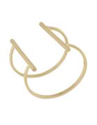 French Connection Goldtone Open Tube Cuff Bracelet