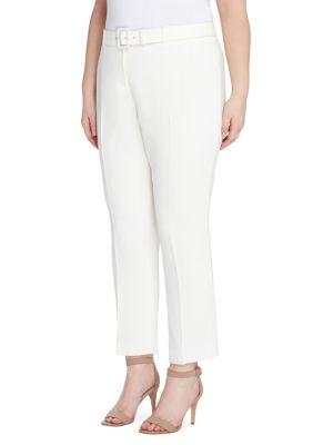 Tahari Arthur S. Levine Plus Belted Crepe Pants