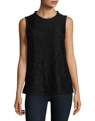 Karl Lagerfeld Suits Lace Sleeveless Top