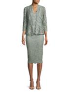 Alex Evenings Petite Two-piece Lace Bodycon Dress And Jacket Set