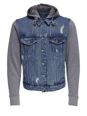Only And Sons Hooded Denim Jacket