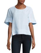 Lord & Taylor Flutter Sleeve Boxy Tee