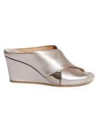 Nic+zoe Terry Crossband Leather Wedge Sandals