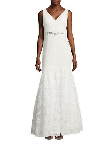 Adrianna Papell Embellished Trumpet Gown
