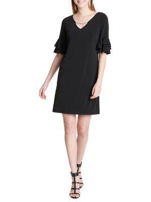 Calvin Klein Ruffle Sleeve Shift Dress
