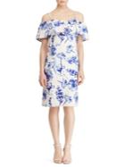 Lauren Ralph Lauren Floral-print Ruffled Crepe Dress