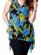 Mblm By Tess Holliday Plus Floral-print Blouse