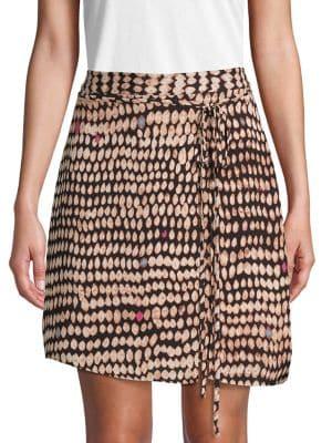 Bcbgmaxazria Sandy Dots A-line Mini Skirt