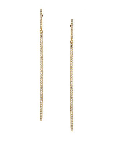Effy Geo Diamond And 14k Yellow Gold Linear Drop Earrings