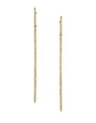 Effy Geo Diamond And 14k Yellow Gold Linear Drop Earrings