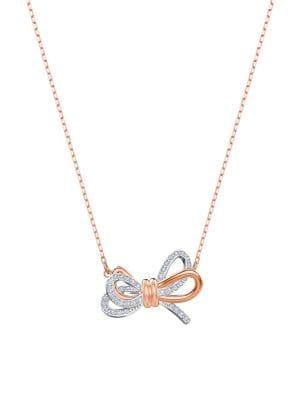 Lifelong Bow Swarovski Crystal Pendant Necklace