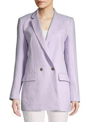 Michael Michael Kors Notch-lapel Double-breasted Linen Blazer