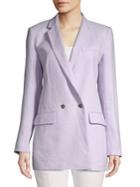 Michael Michael Kors Notch-lapel Double-breasted Linen Blazer