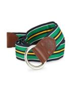 Polo Ralph Lauren Striped Grosgrain D-ring Belt