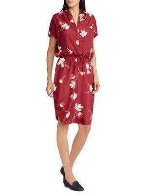 Lauren Ralph Lauren Floral Drawstring Dress
