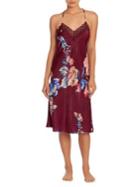 In Bloom Lenox Shimmer Floral Satin Midi Gown