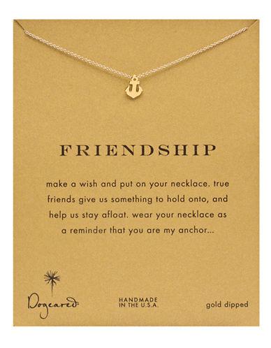 Dogeared Friendship Anchor Pendant Necklace