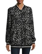 Vince Camuto Printed Bomber Jacket