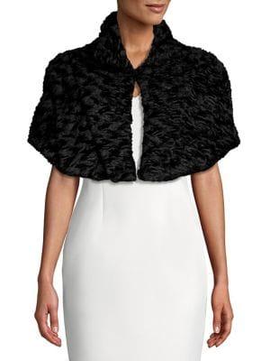 Tahari Faux-fur Cropped Topper Cape