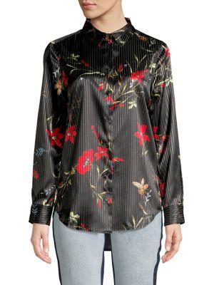 Caara Floral Button-down Blouse
