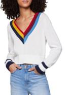 Bcbgeneration V-neck Cotton Cropped Sweater
